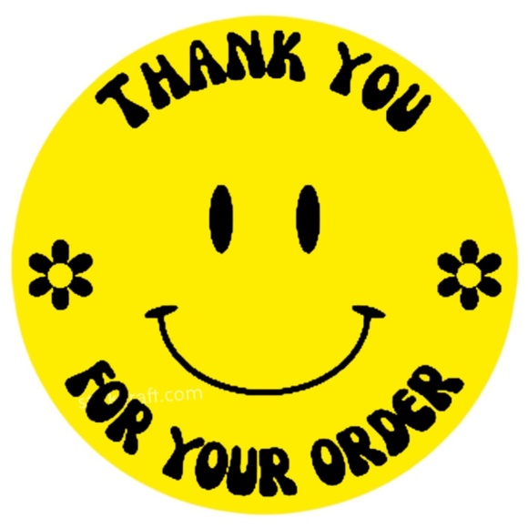 100 Thank You Stickers for your order 2in round Shipping Supplies NWT poshmark - Picture 8 of 15